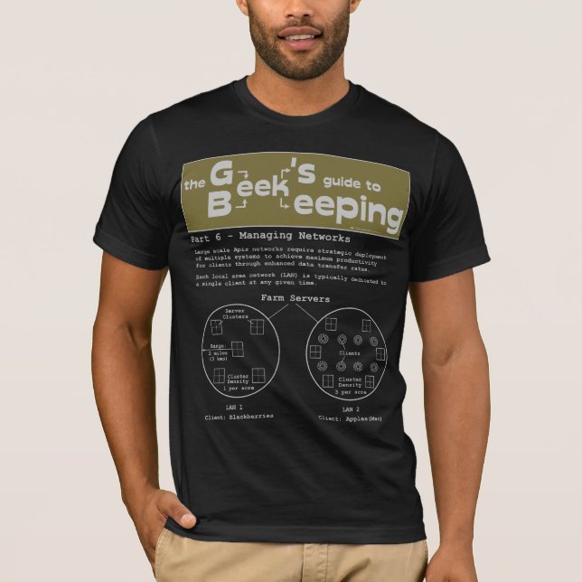 Geek Bieping (nätverk) - Svart T-shirt (Framsida)
