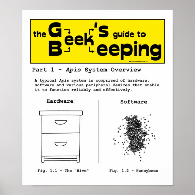 Geek Bieping (systemöversikt) - 12 x 14 Poster (Framsidan)