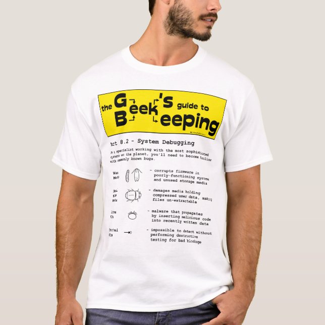 Geek Biodling (felsökning) - Vit T-shirt (Framsida)