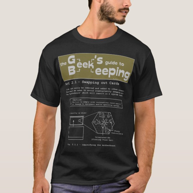 Geek biodling (swapping Cards) - Svart T-shirt (Framsida)