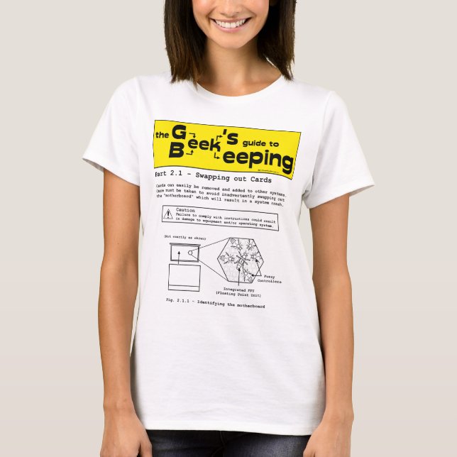 Geek biodling (swapping Cards) - Vit T-shirt (Framsida)