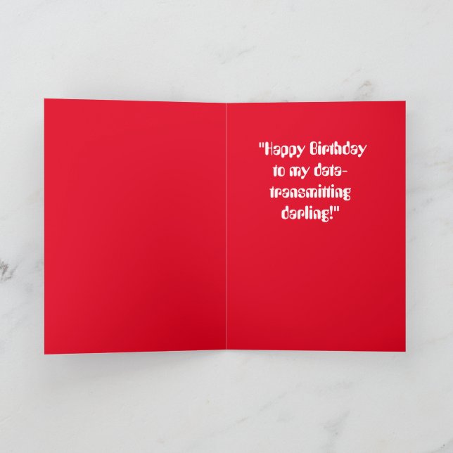 Geek Birthday Card Funny Geek Kort (Inuti)