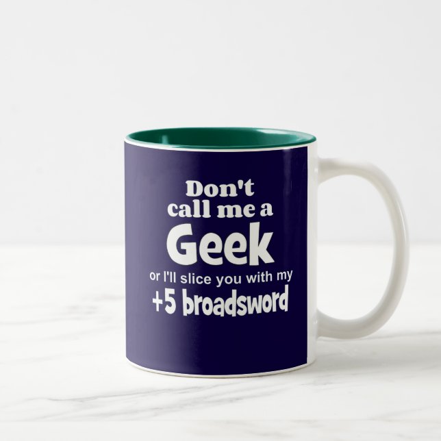 Geek Broadsvärd wf Två-Tonad Mugg (Höger)