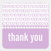 Geek Chic Binary Code Tack Stickers, Lila
