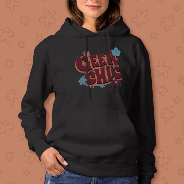 Geek Chic Hand-Lettered Blommig Textdesign T Shirt (Skapare uppladdad)