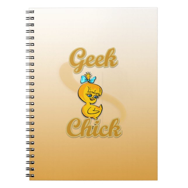 Geek Chick Anteckningsbok Med Spiral (Framsidan)