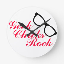 "Geek Chick Sten" Clock