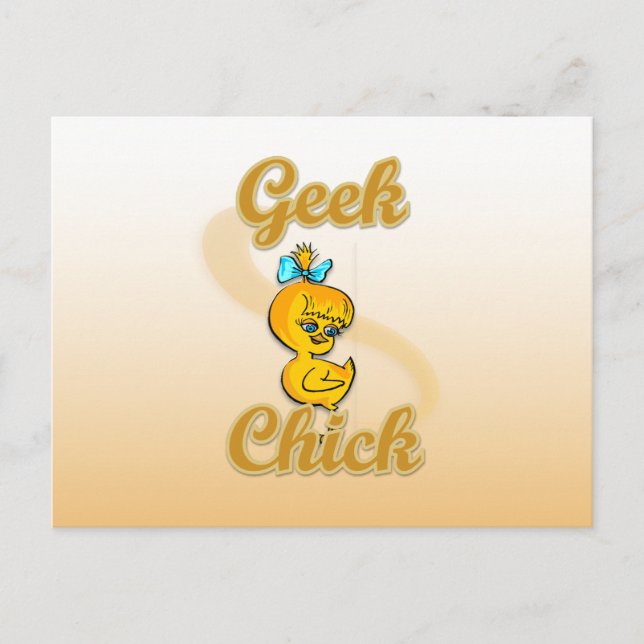Geek Chick Vykort (Framsida)