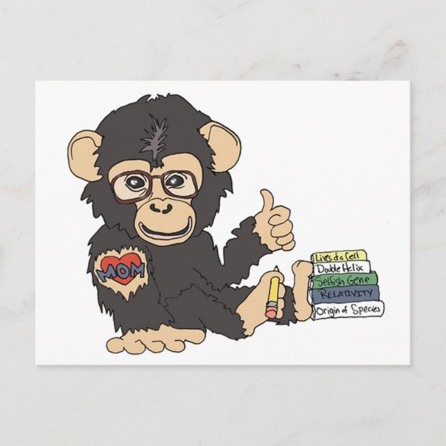 Geek Chimp Vykort (Framsida)