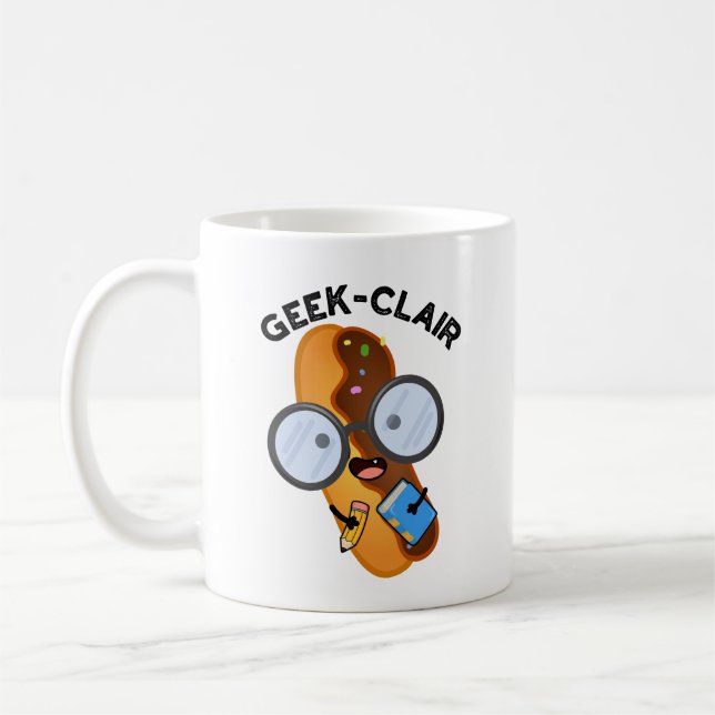 Geek-clair Funny Eclair Pun Kaffemugg (Vänster)