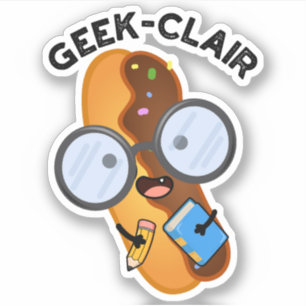 Geek-clair Funny Eclair Pun Klistermärken