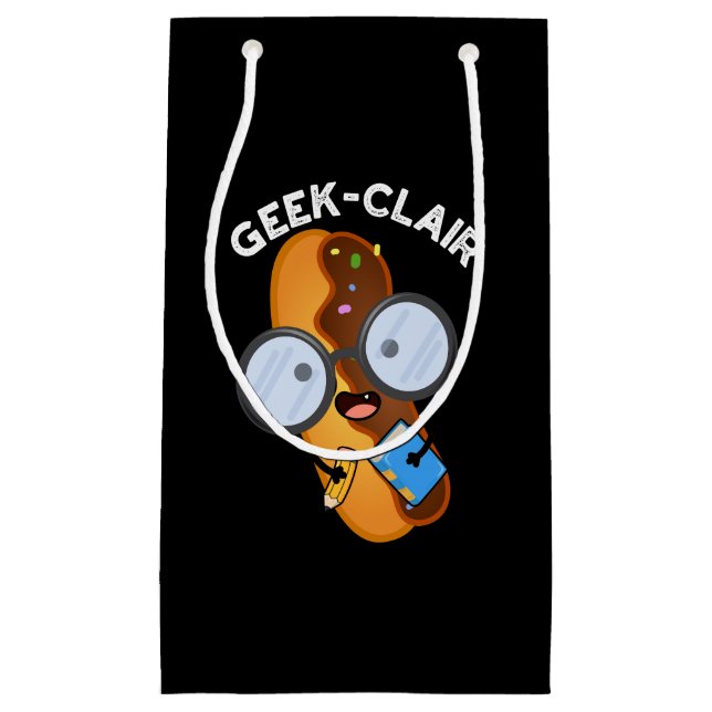 Geek-clair Funny Eclair Pun Mörk BG (Framsidan)