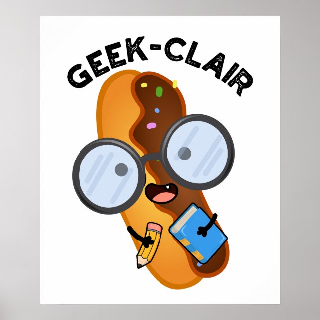 Geek-clair Roligt Eclair Skämt  Poster (Framsidan)