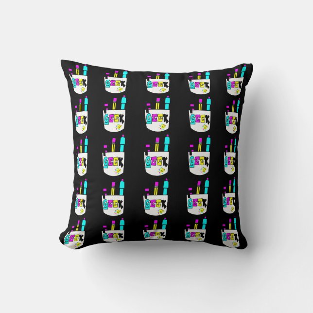geek cmyk fickskydd design kudde (Framsida)
