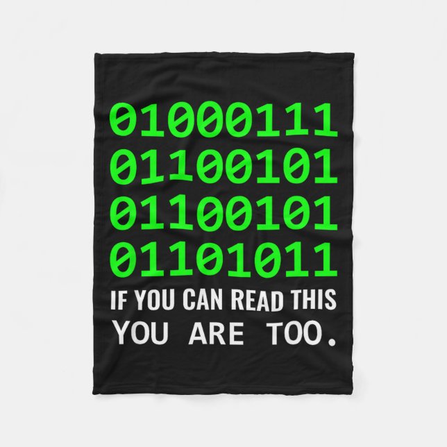 Geek Computer Binary Code Software Developer  Fleecefilt (Framsidan)