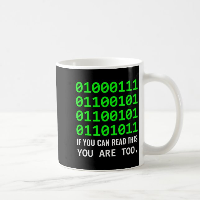 Geek Computer Binary Code Software Developer  Kaffemugg (Höger)