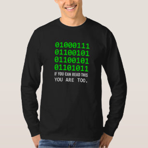 Geek Computer Binary Code Software Developer T Shirt