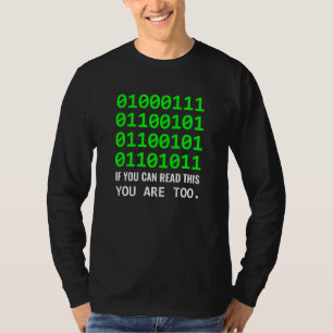 Geek Computer Binary Code Software Developer T Shirt