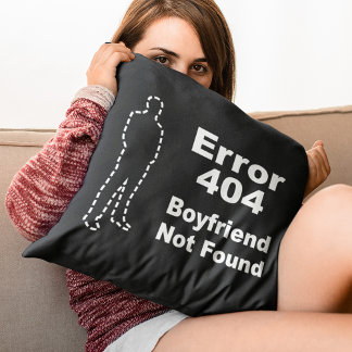 Geek Dating Humor - Fel 404 Boykompis hittades int Kudde