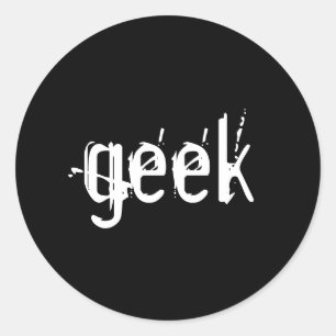 geek-dekal runt klistermärke