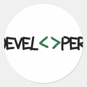Geek/dobbel Runt Klistermärke