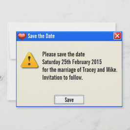 Geek-felmeddelande Spara datuminbjudan Spara Datumet