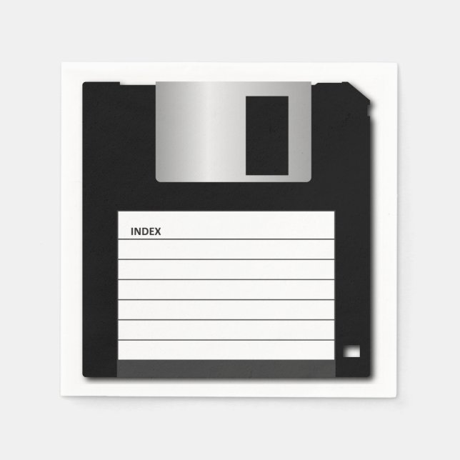 Geek för klassisk diskettenhet pappersservett (Framsidan)