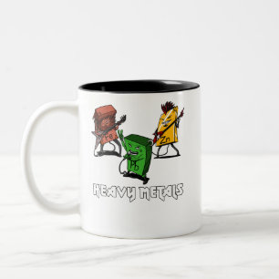 Geek för Nerd för vetenskapskemiheavy metal Två-Tonad Mugg