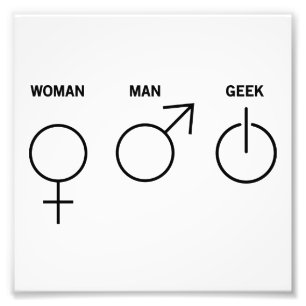 Geek Gender Fototryck