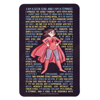 Geek Girl's Litany for Feminism Magnet