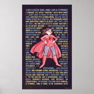 Geek Girl's Litany for Feminism Poster