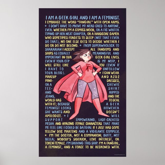 Geek Girl's Litany for Feminism Poster (Framsidan)