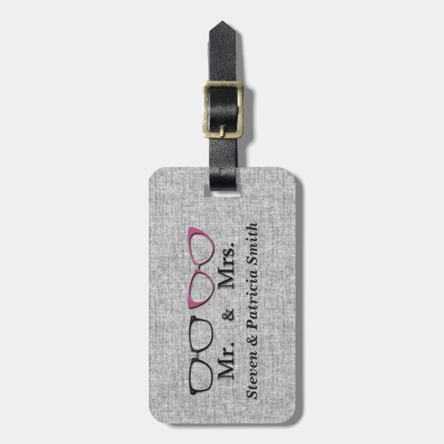 Geek Glass Monogram Bagagebricka (Vertikal Framsida)