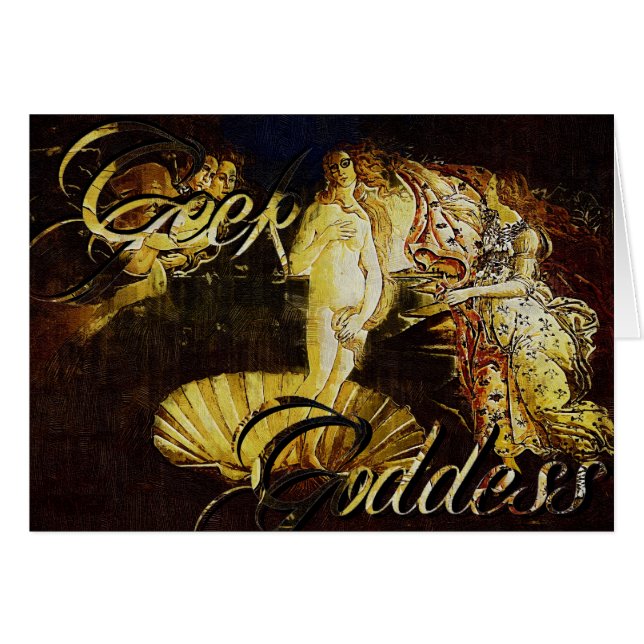 Geek Goddes Botticelli och Venus födelse OBS Kort (Framsidan Horizontal)
