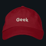 Geek Hat Broderad Keps<br><div class="desc">Ge dig en innerört med den här anpassningsbarna.  Anpassa genom att ändra hatten storlekt,  färg och till och med stil</div>