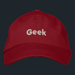 Geek Hat Broderad Keps<br><div class="desc">Ge dig en innerört med den här anpassningsbarna.  Anpassa genom att ändra hatten storlekt,  färg och till och med stil</div>