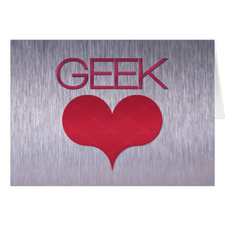 Geek Kärlek (hjärta) kort, Mörkens Rosa Hälsningskort