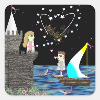 Geek Kärlek Old Game School Anpassningsbar Fyrkantigt Klistermärke