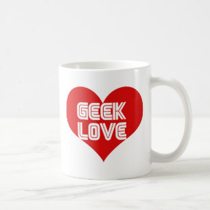 Geek Kärlek Valentines day Heart Kaffemugg
