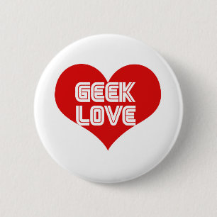 Geek Kärlek Valentines day Heart Knapp