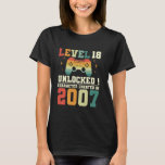Geek Level 18 Years 2007 18th Birthday Gamer T Shirt<br><div class="desc">Geek Level 18 Years 2007 18th Birthday Gamer</div>