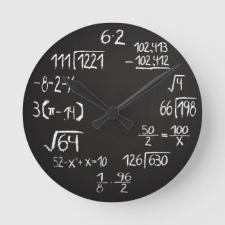Geek Math Wall Clock Rund Klocka