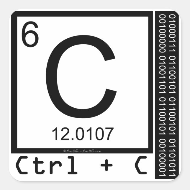 Geek Me! Carbon Copy Fyrkantigt Klistermärke (Framsida)