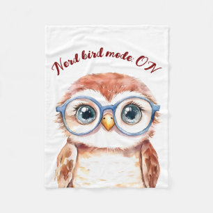 Geek Nerd Bird Fleecefilt