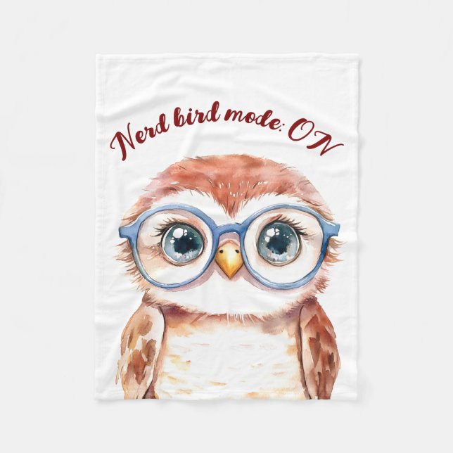 Geek Nerd Bird Fleecefilt (Framsidan)