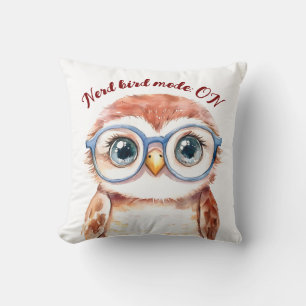 Geek Nerd Bird Kudde
