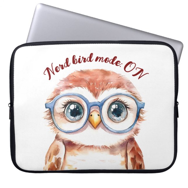 Geek Nerd Bird Laptop Fodral (Framsidan)