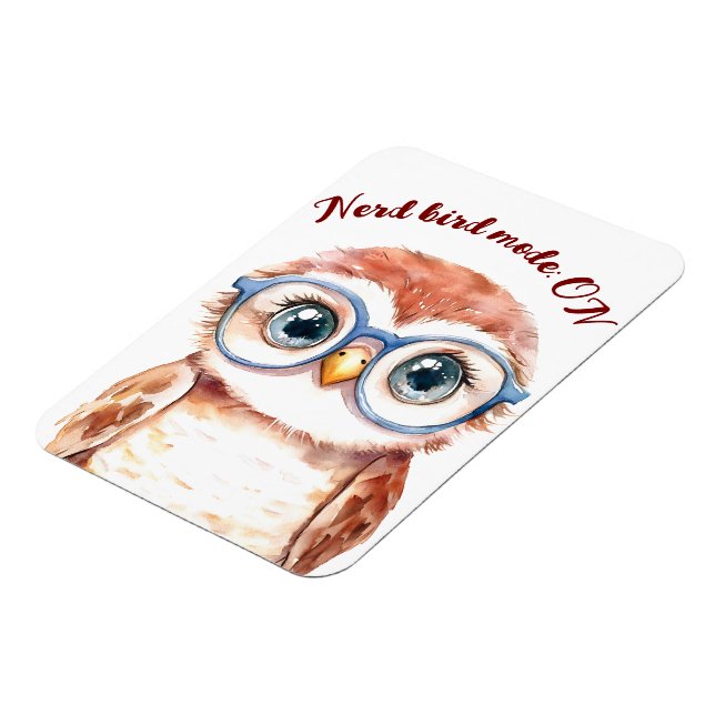 Geek Nerd Bird Magnet (Vänstra Sidan)