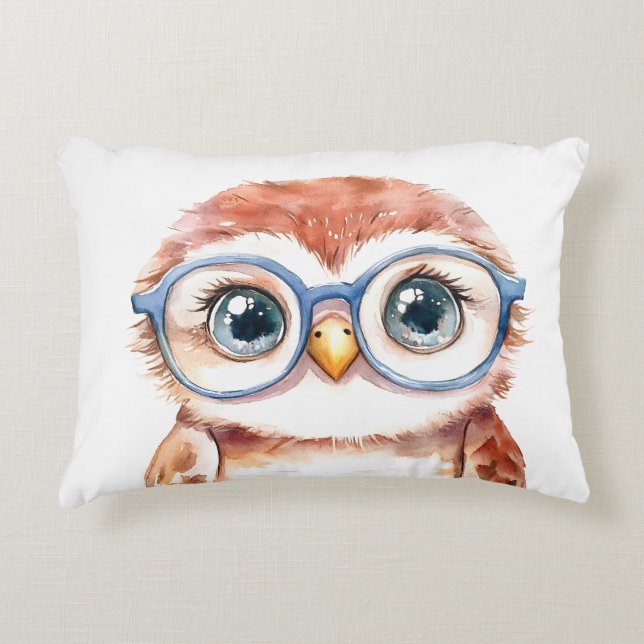 Geek Nerd Bird Prydnadskudde (Framsidan)