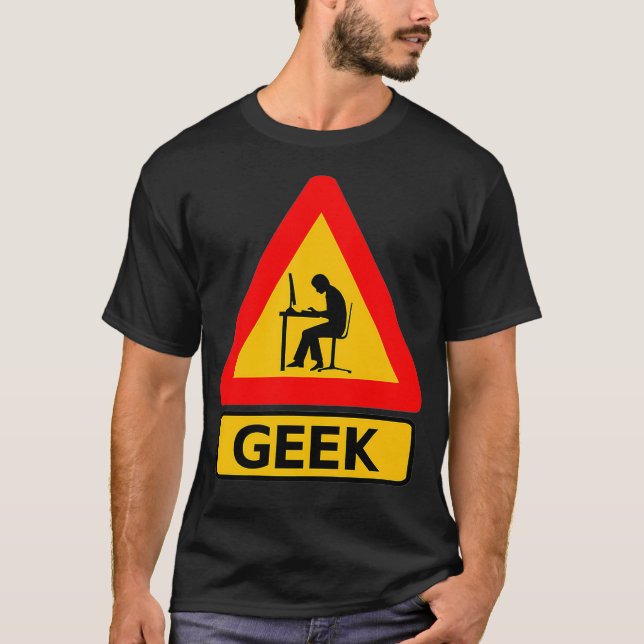 Geek Nerd Computer Gamer Linu Hacker Premium T Shirt (Framsida)